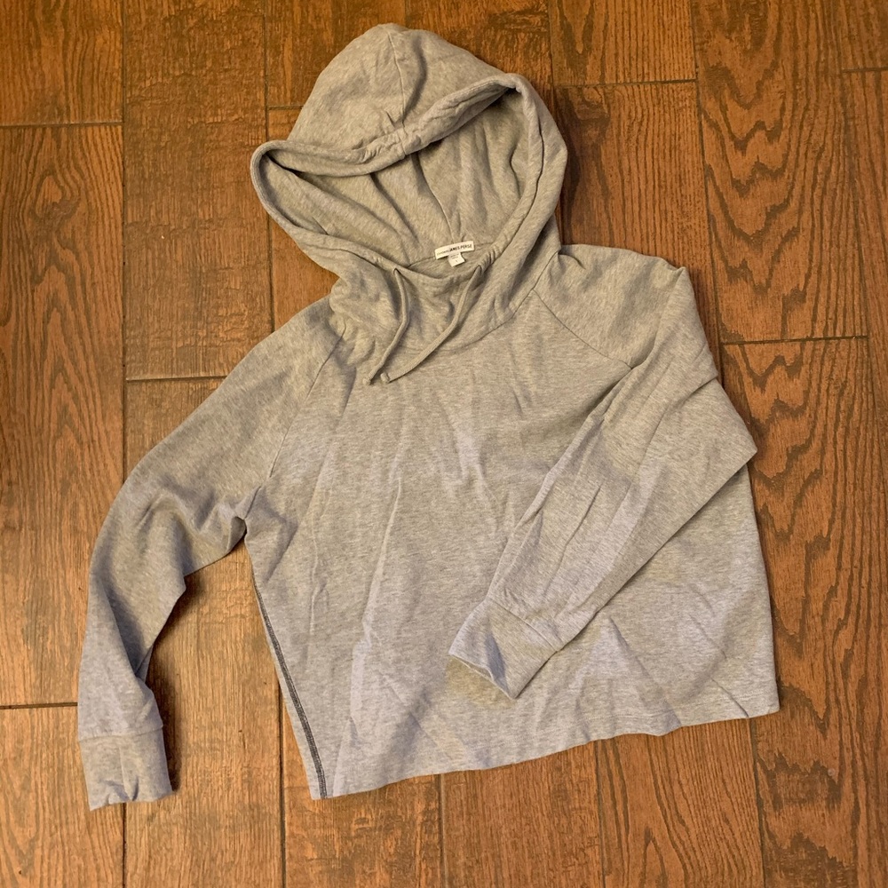 James Perse Flocked Crop Hoddie